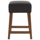 Valor Living Roscoe 26" Backless Counter Stool with Black Upholstery in Cherry, , large