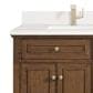 James Martin Vanities Lorelai 72"Double Vanity in Mid-Century Walnut with Single Hole 3 cm and White Zeus Quartz Top & Backsplash, , large