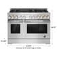 JennAir 48" Gas Professional Range with Infrared Grill in Stainless Steel, , large