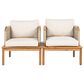 Hearth and Haven Outdoor Club Chairs with Teak Frame in Beige (Set of 2), , large
