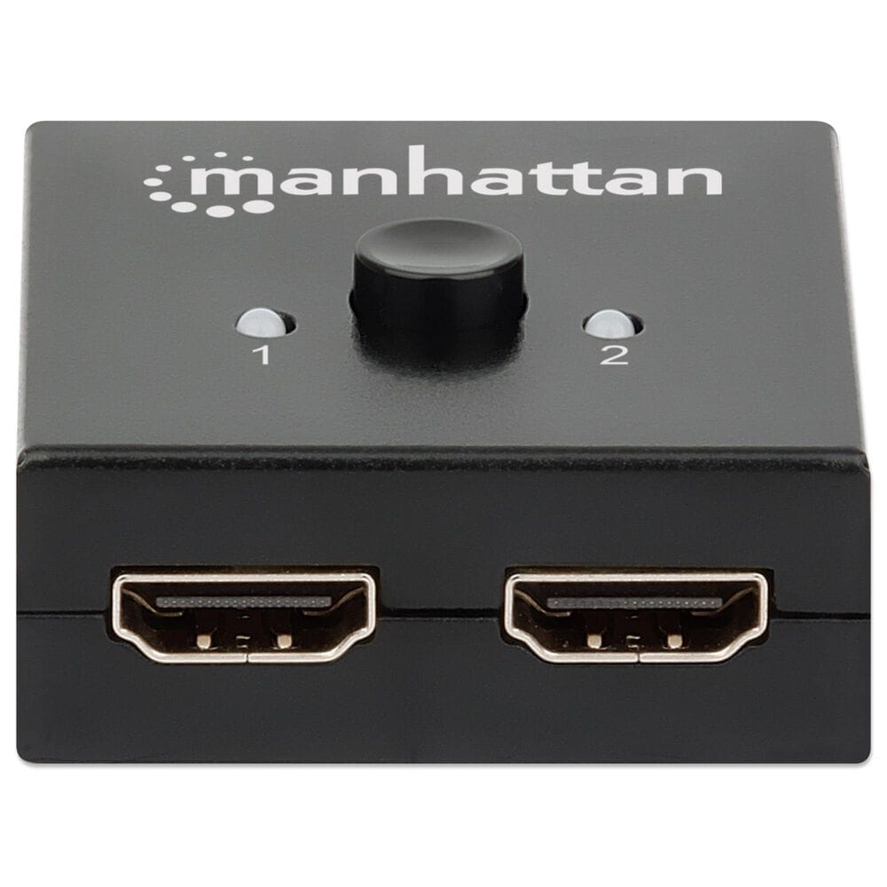 Manhattan 4K 60Hz Bi-Directional 2-Port HDMI Switch in Black, , large