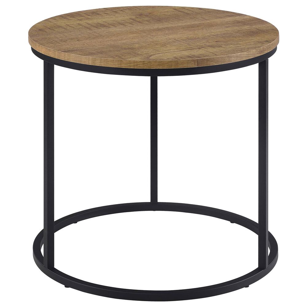 Pacific Landing Lainey Round End Table in Mango and Black, , large