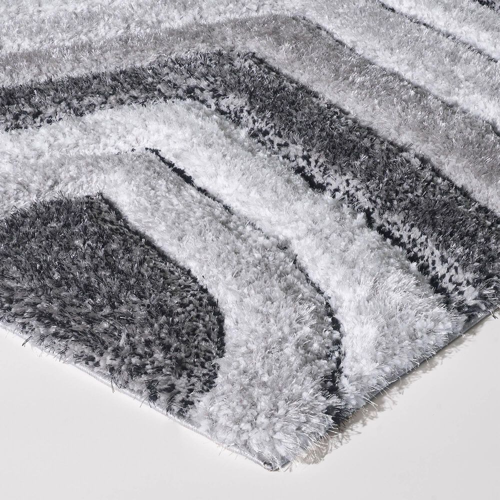 Central Oriental Chicago Kesden 5&#39; x 7&#39;6&quot; Grey and White Area Rug, , large