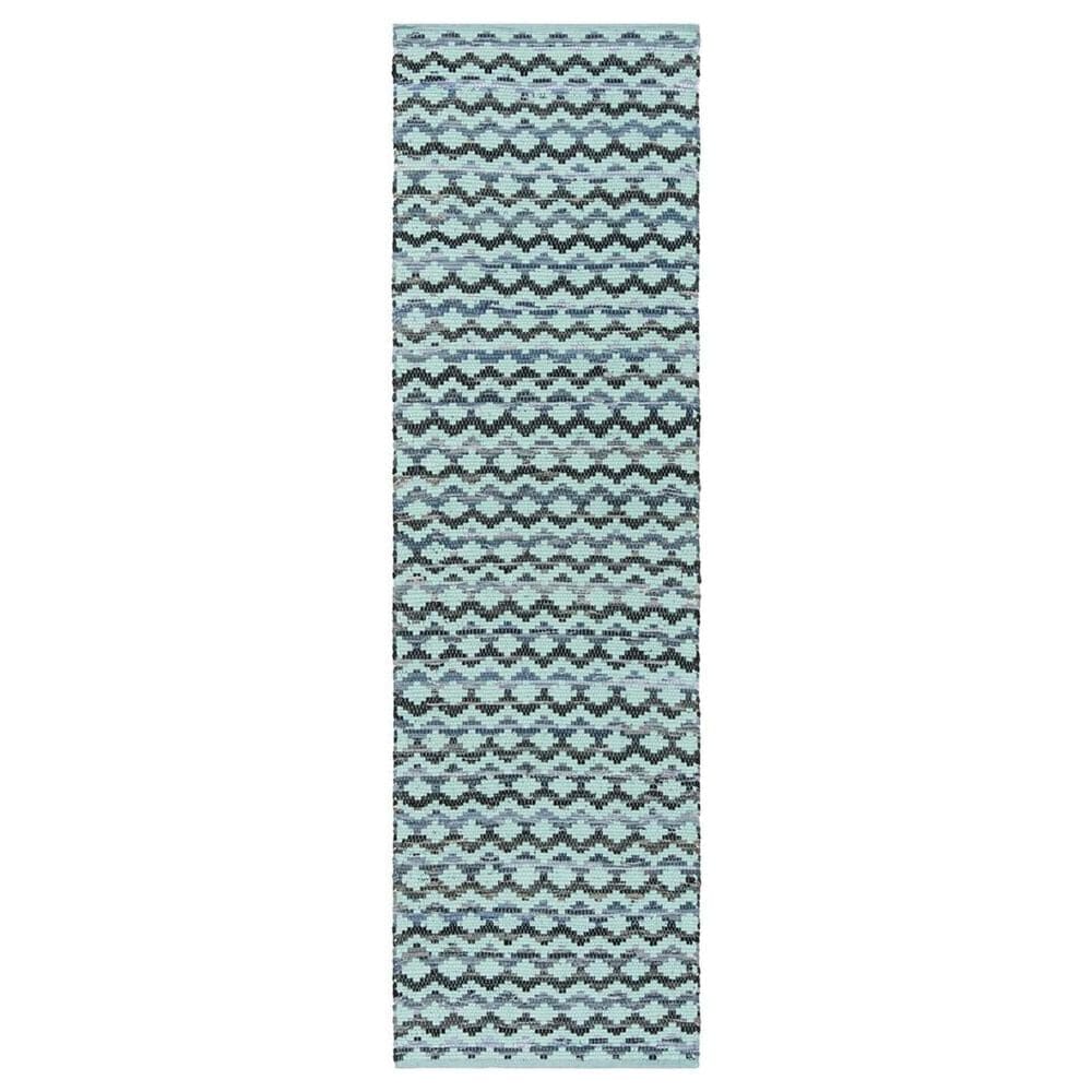 Safavieh Montauk 2"3" x 6" Turquoise, Blue and Black Runner, , large