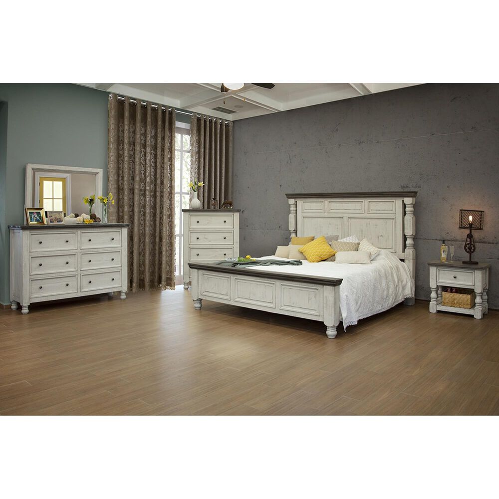 Fallridge Stone Queen Bed In Eggshell Antiqued Nebraska Furniture Mart