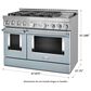 KitchenAid 6.3 Cu. Ft. Freestanding Gas Range with Griddle in Misty Blue, , large