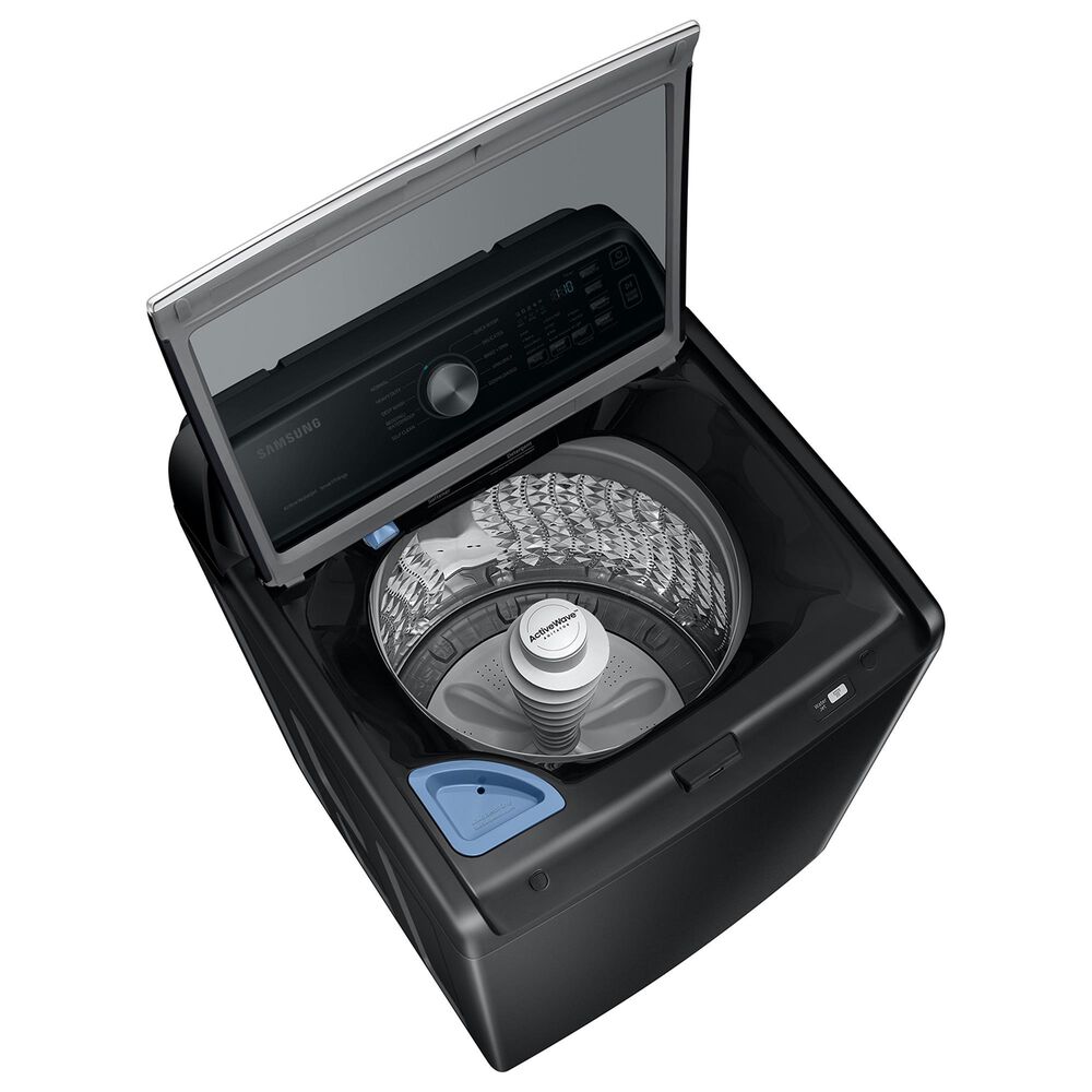 Samsung 4.6 Cu. Ft. Smart Top Load Washer and 7.4 Cu. Ft. Gas Dryer Laundry Pair in Brushed Black, , large