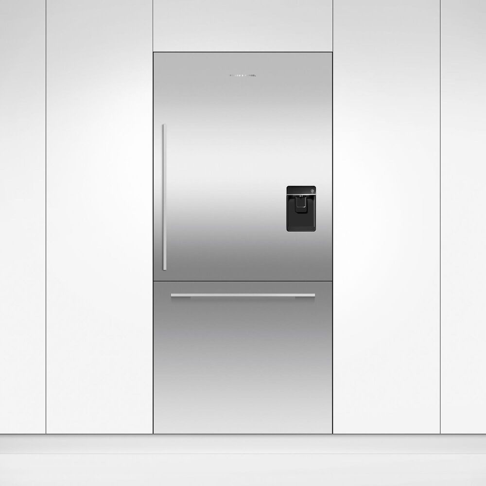 Fisher &amp; Paykel 2-Piece Contemporary Square Fine Handle Kit for RS36W Bottom Freezer in Stainless Steel, , large