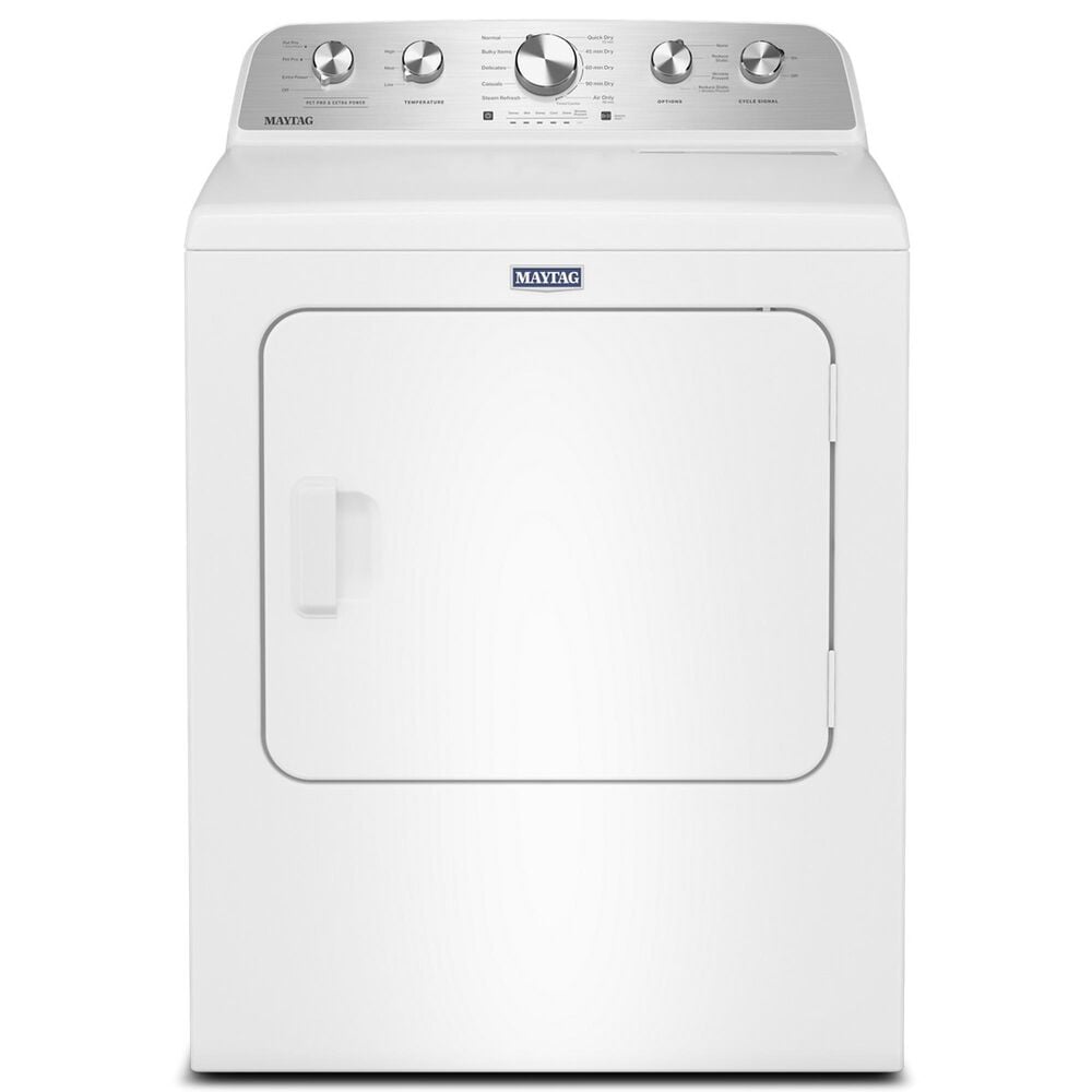 Maytag 4.8 Cu. Ft. Pet Pro Top Load Washer and 7.0 Cu. Ft. Electric Dryer Laundry Pair in White, , large