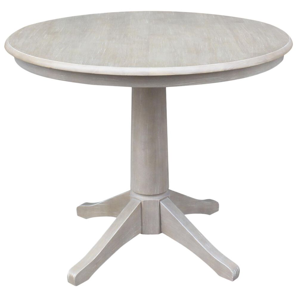 International Concepts 36" Round Table in Weathered Grey - Table Only, , large