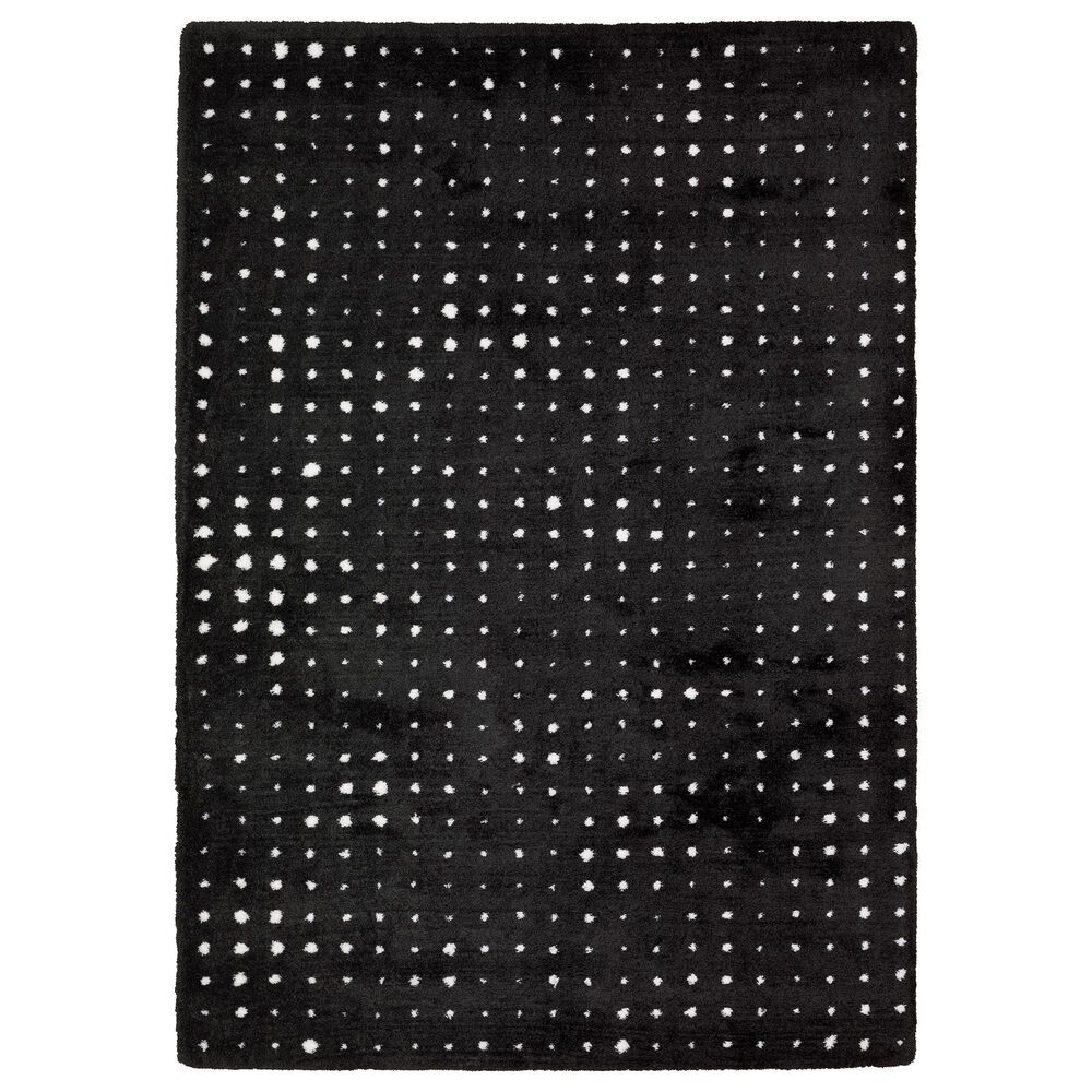 Oriental Weavers Galileo GAL04 Black and Ivory 5&#39;3&quot; x 7&#39;6&quot; Area Rug, , large