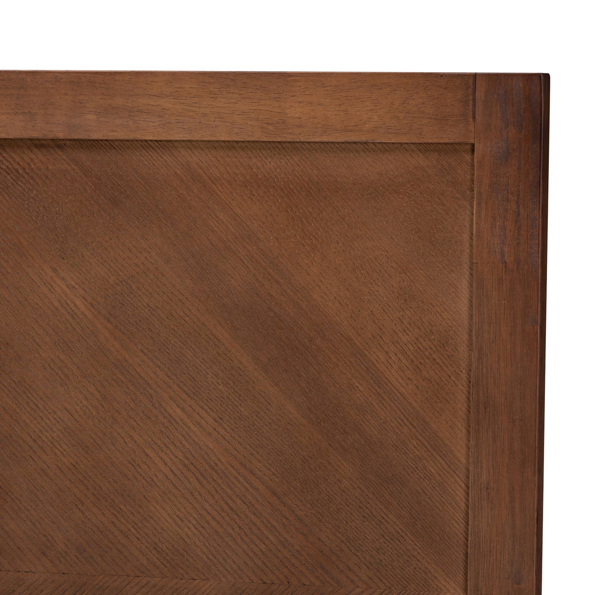 Baxton Studio Terrian Queen Panel Headboard in Ash Walnut