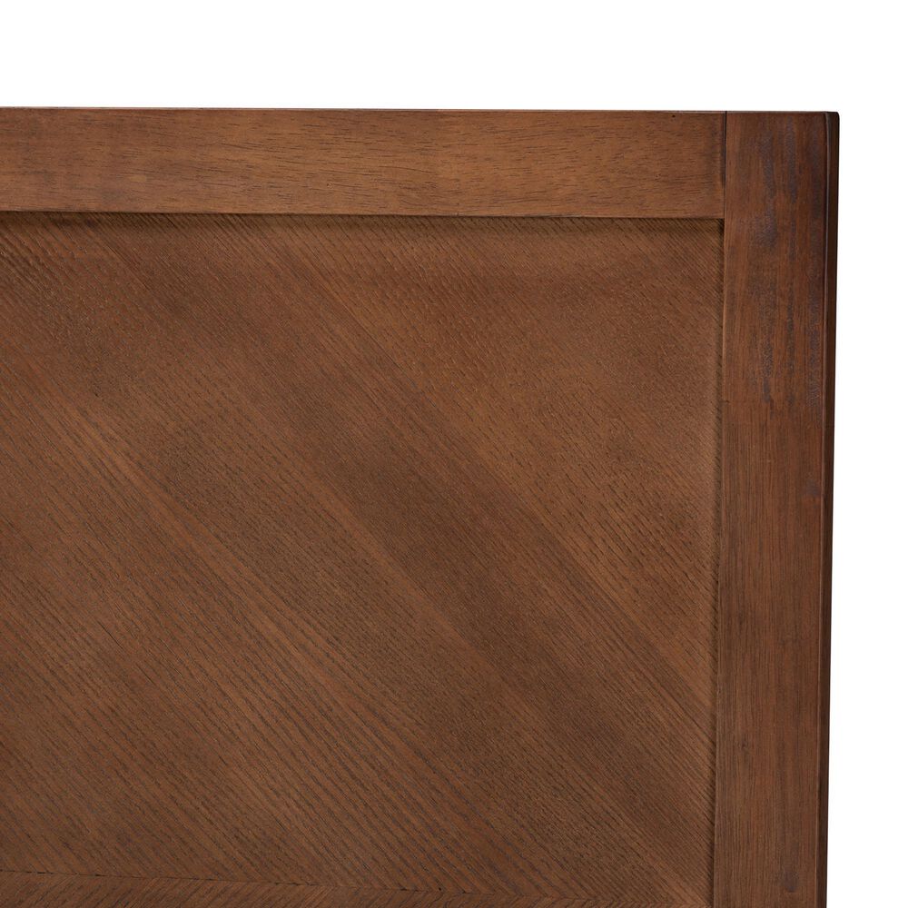 Baxton Studio Terrian Queen Panel Headboard in Ash Walnut, , large