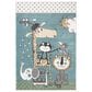 Safavieh Carousel CRK185 5"3" x 7"6" Ivory and Blue Kids  Area Rug, , large