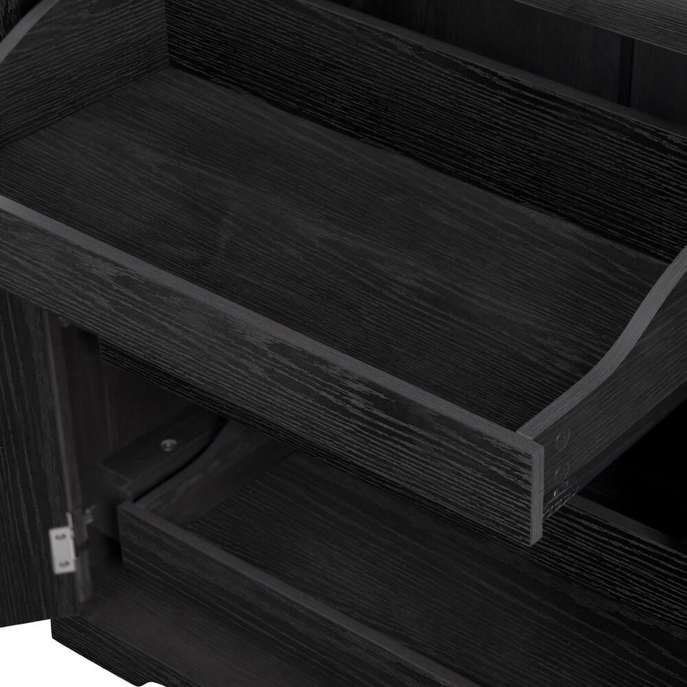 HOMLUX 71" Tall Kitchen Pantry Cabinet with 3 Pull Out Cabinet Organizers, Farmhouse Embossed Texture Storage Cabinet with 6 Door Shelves, 2 Drawers, Freestanding Cupboard for Kitchen, Dining Room Black, , large