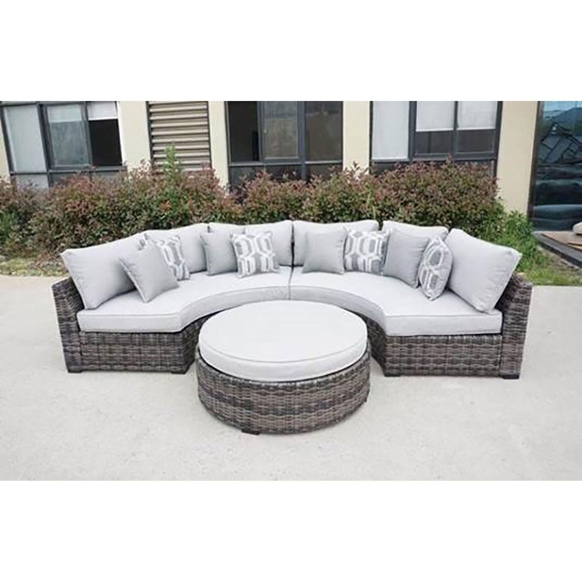 Curved sales outdoor loveseat