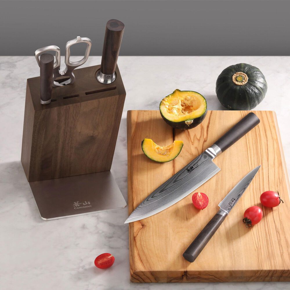 Cangshan Haku 6-Piece Knife Block Set in Dark Brown, , large