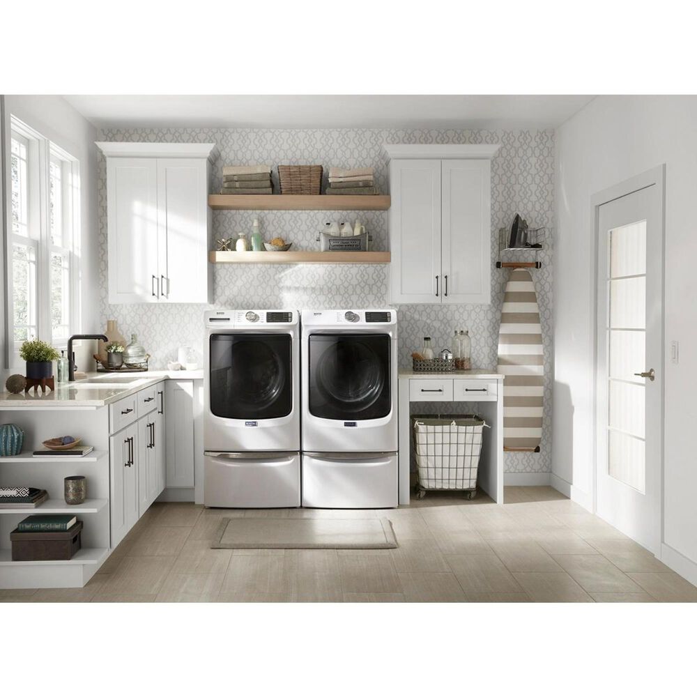 Maytag 4.5 Cu. Ft. Front Load Washer and 7.3 Cu. Ft. Electric Dryer in White, , large