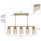 Hunter Beverly Glen Jasmine Roth 5-Light Island Chandelier in Luxe Gold, , large
