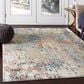 Surya Pune Deep Teal, Sky Blue, Light Beige, Tan, Dark Brown and Burnt Orange 8"10" x 12"4" Area Rug, , large