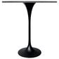 Leisuremod Verve 36" Round Bar Height Dining Table with Sintered Stone Top in Black and Grey - Table Only, , large