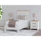 Ashley Linnocreek Twin Panel Bed in White and Warm Brown, , large
