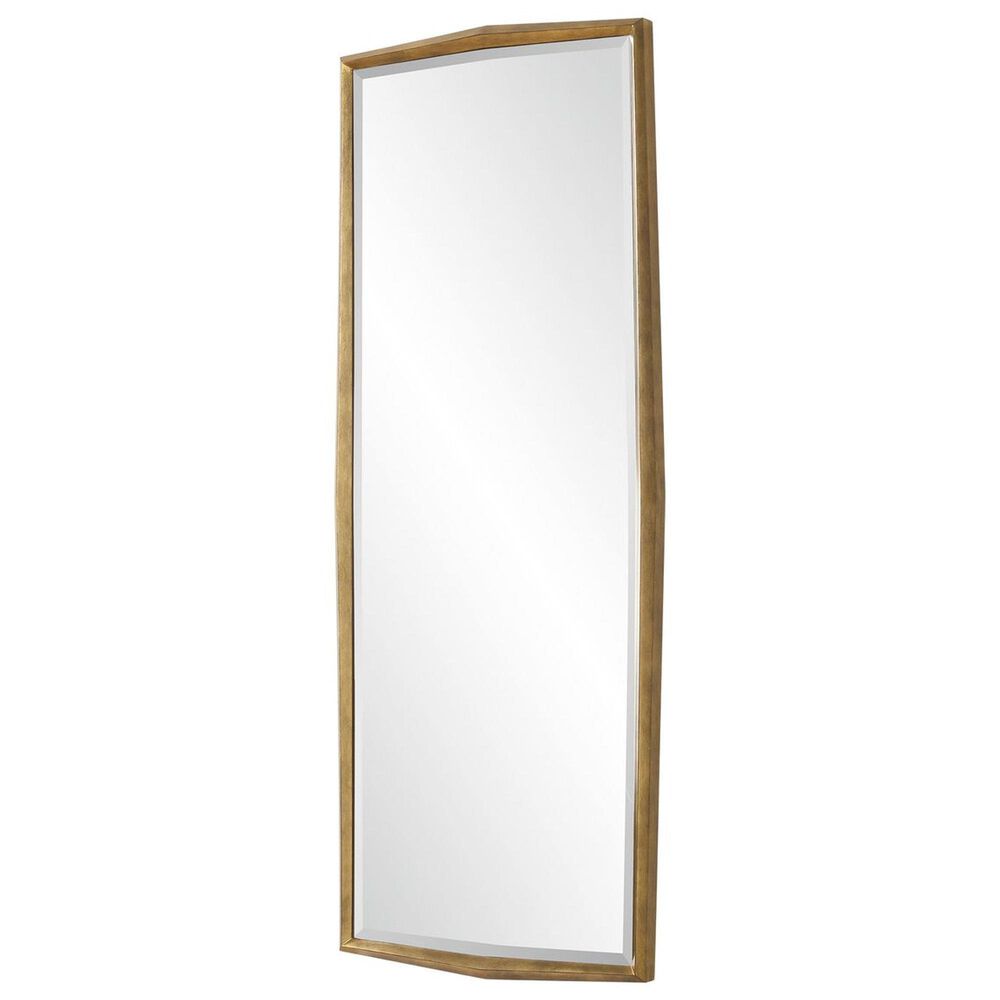 Uttermost On Point Rectangular Wall Mirror in Antiqued Gold Leaf, , large