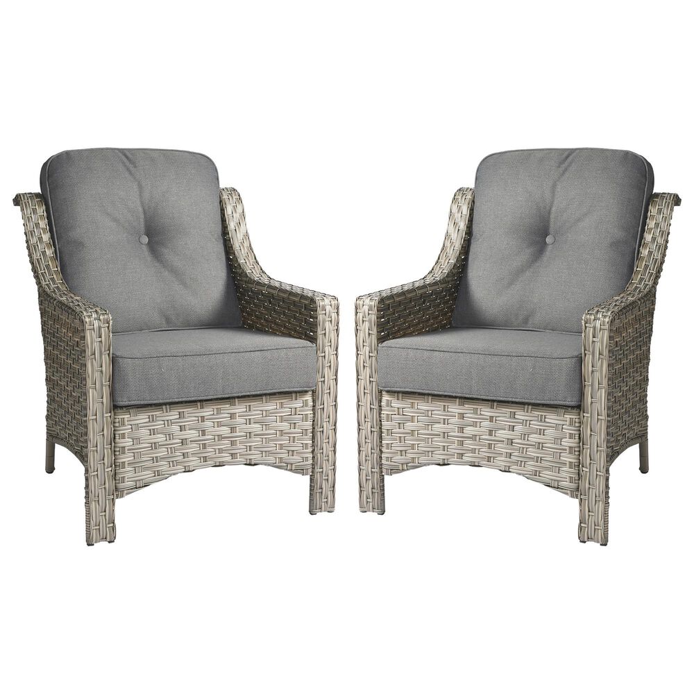 HOMLUX Outdoor Arm Chair in Dark Gray (Set of 2), , large