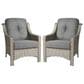 HOMLUX Outdoor Arm Chair in Dark Gray (Set of 2), , large