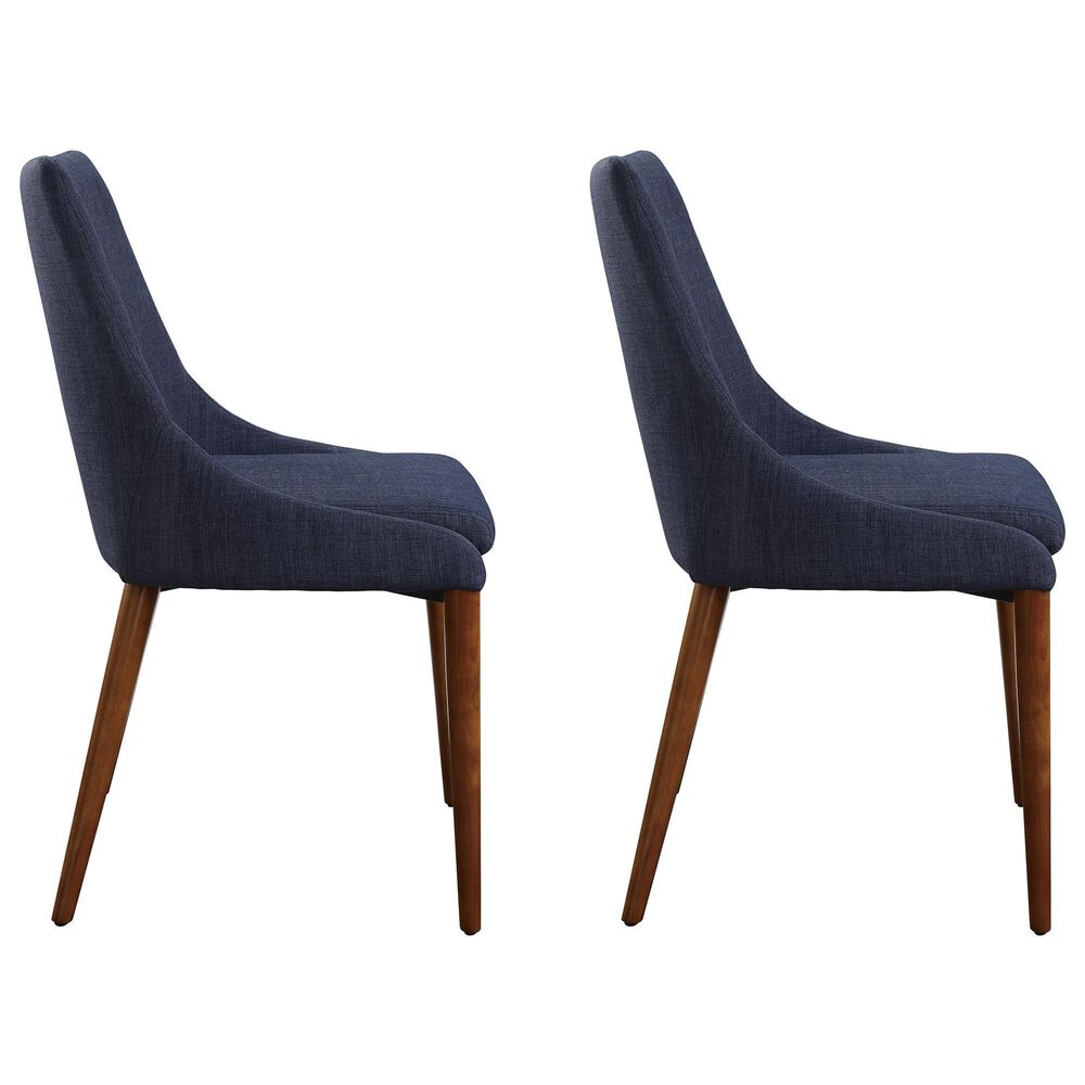 Office Star Products Palmer Side Chair with Navy Cushion &#40;Set of 2&#41;, , large