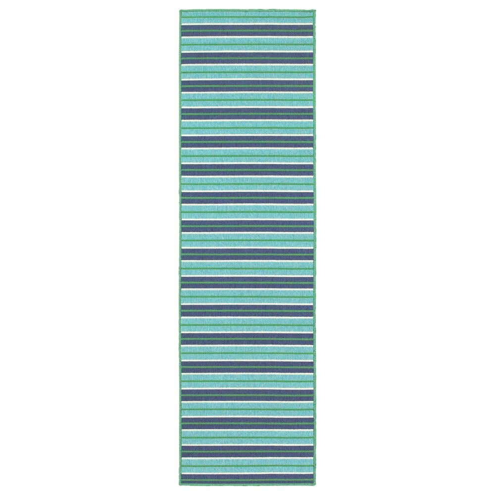 Oriental Weavers Meridian 9652F 2"3" x 7"6" Blue Runner, , large
