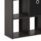 HOMLUX 9-Cube Standing Bookshelf with Bins in Espresso, , large