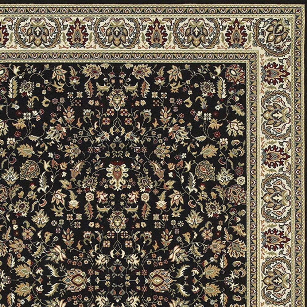 Oriental Weavers Kashan 108B 6&#39;7&quot; x 9&#39;6&quot; Black Area Rug, , large