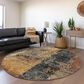 Dalyn Rug Company Nouveau NV13 8" Round Copper Indoor/Outdoor Area Rug, , large
