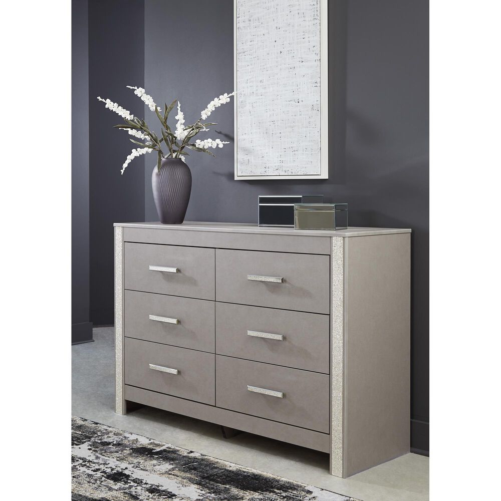 Ashley Surancha 6-Drawer Dresser in Gray, , large
