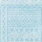Safavieh Tulum TUL268K 6"7" Square Turquoise and Ivory Area Rug, , large