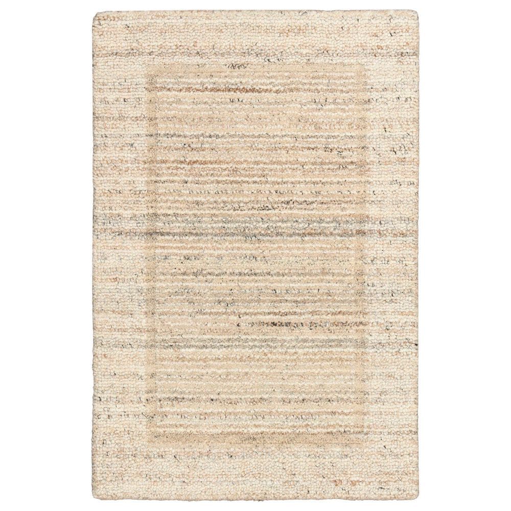 Nourison Ridge Beige and Ivory 2" x 3" Area Rug, , large