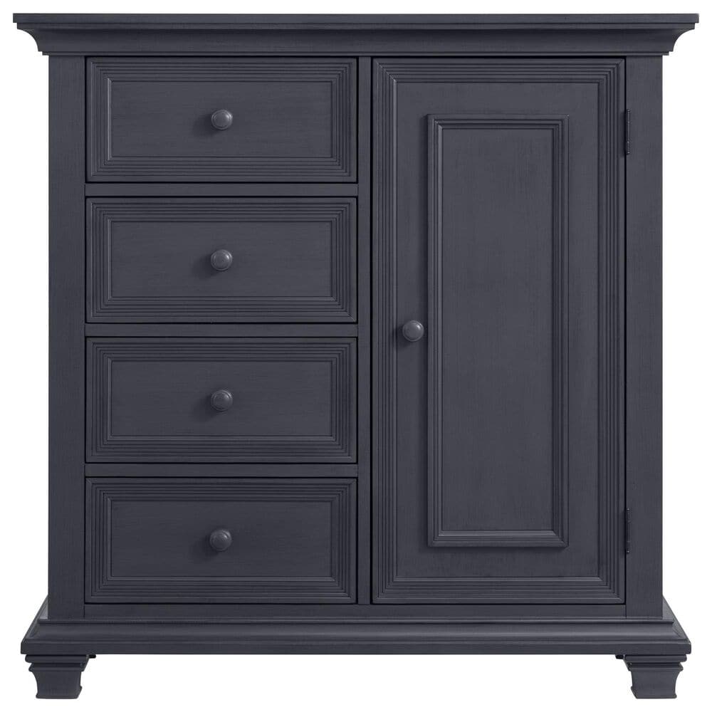 Oxford Baby Weston 4 Drawer 4 Shelf 1 Door Chifferobe in Midnight Slate, , large