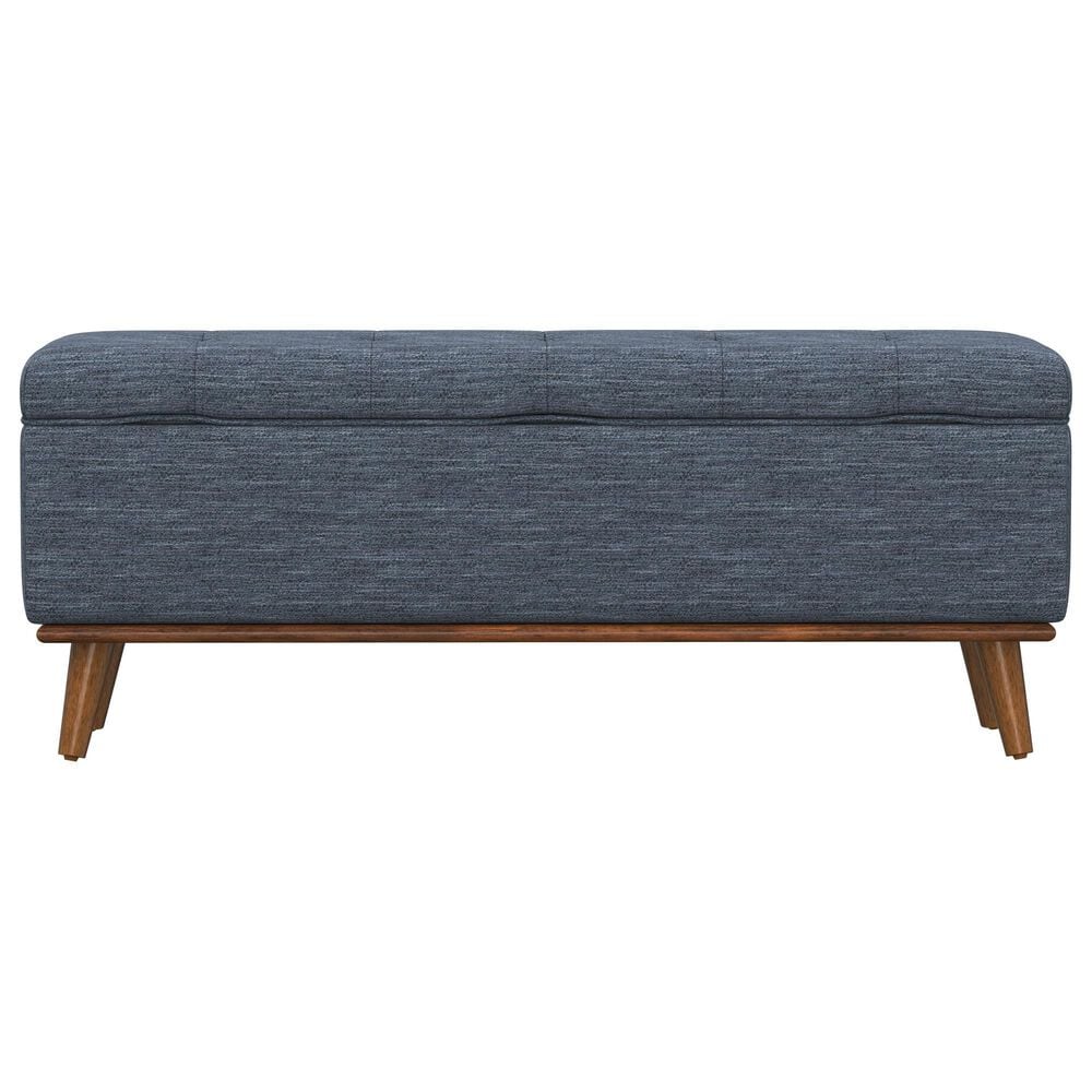 Emerald Home Furnishings Rory Storage Bench in Dark Walnut, , large