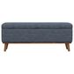 Emerald Home Furnishings Rory Storage Bench in Dark Walnut, , large