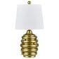 Slatehouse 21" Resin Honeycomb Table Lamp in Gold, , large