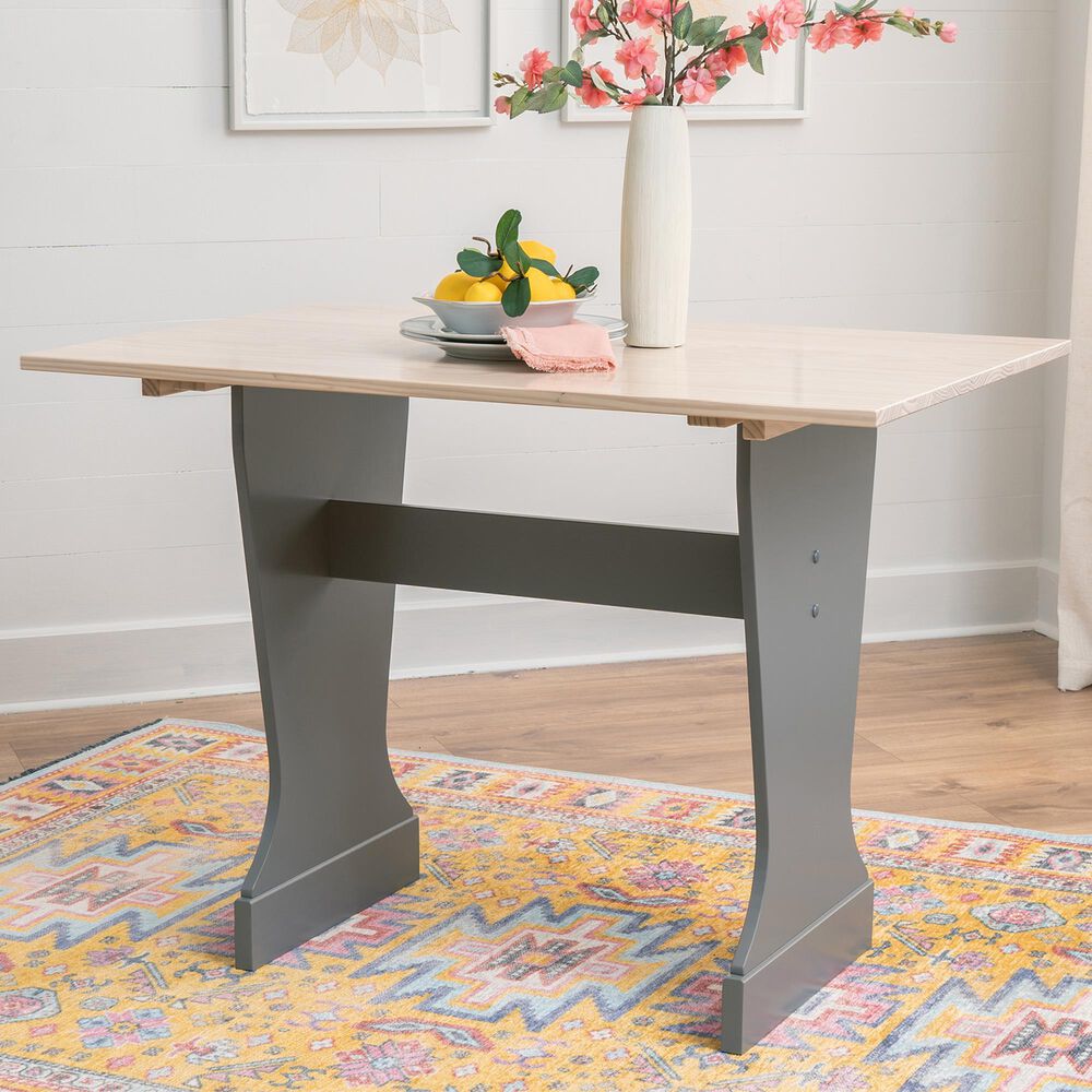 Linon Home Decor Tobin Dining Table in Grey and Maple - Table Only, , large