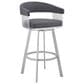Blue River Chelsea 25" Counter Stool with Slate Gray Cushion in Silver, , large