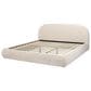 Jennifer Taylor Home Archie Puffy Grounded King Upholstered Platform Bed in Oatmeal Light Beige, , large