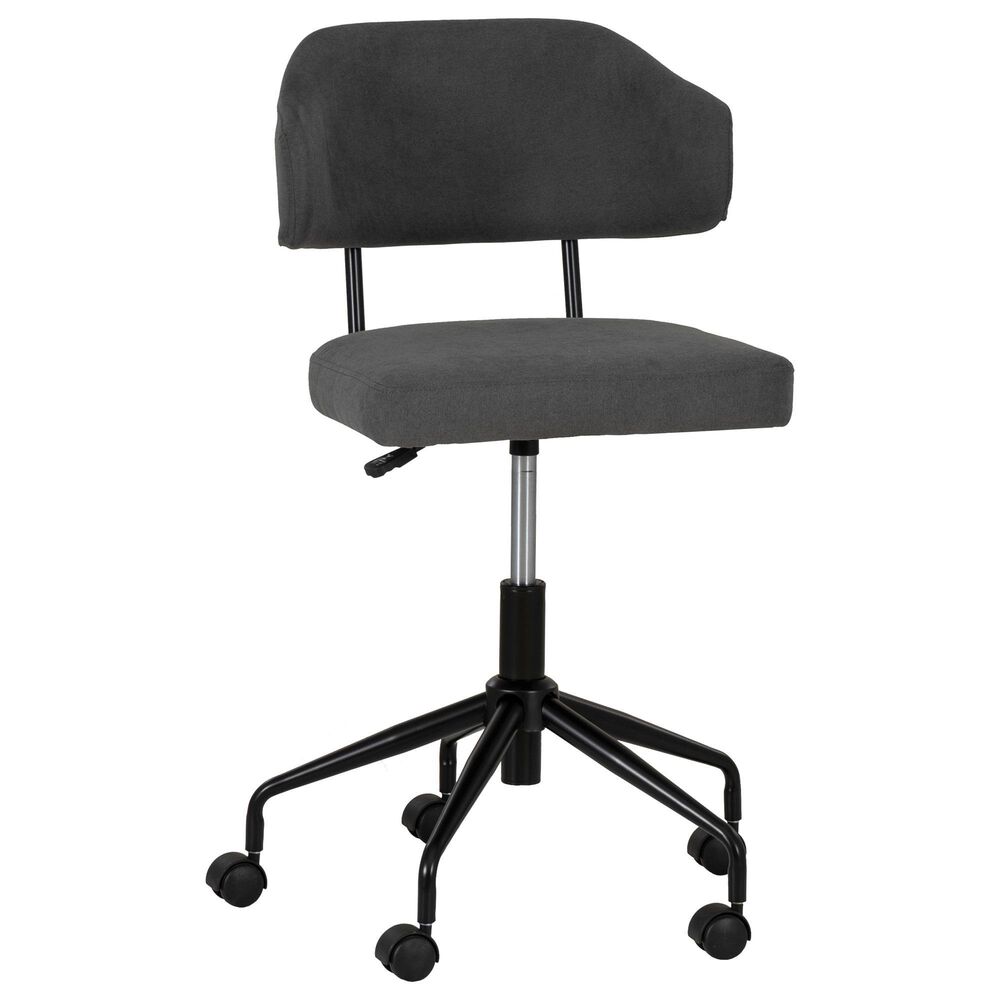 Linon Home Decor Tristan Swivel Office Chair in Black, , large