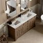 James Martin Vanities Brookfield 72" Double Bathroom Vanity in Pecan with 3cm Ethereal Noctis Quartz Top and Rectangular Sinks, , large
