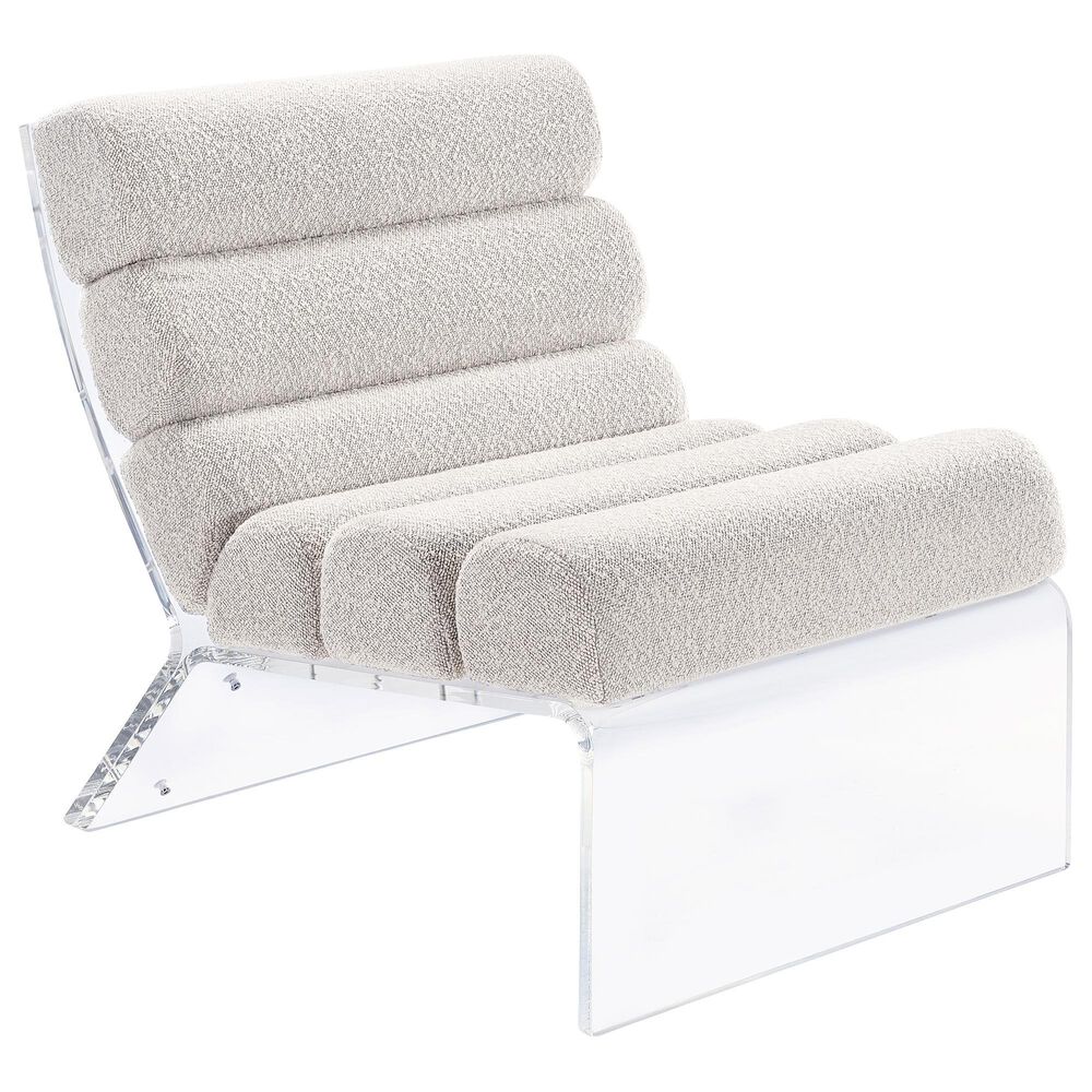Coaster Serreta Acrylic Armless Chair in Ivory, , large