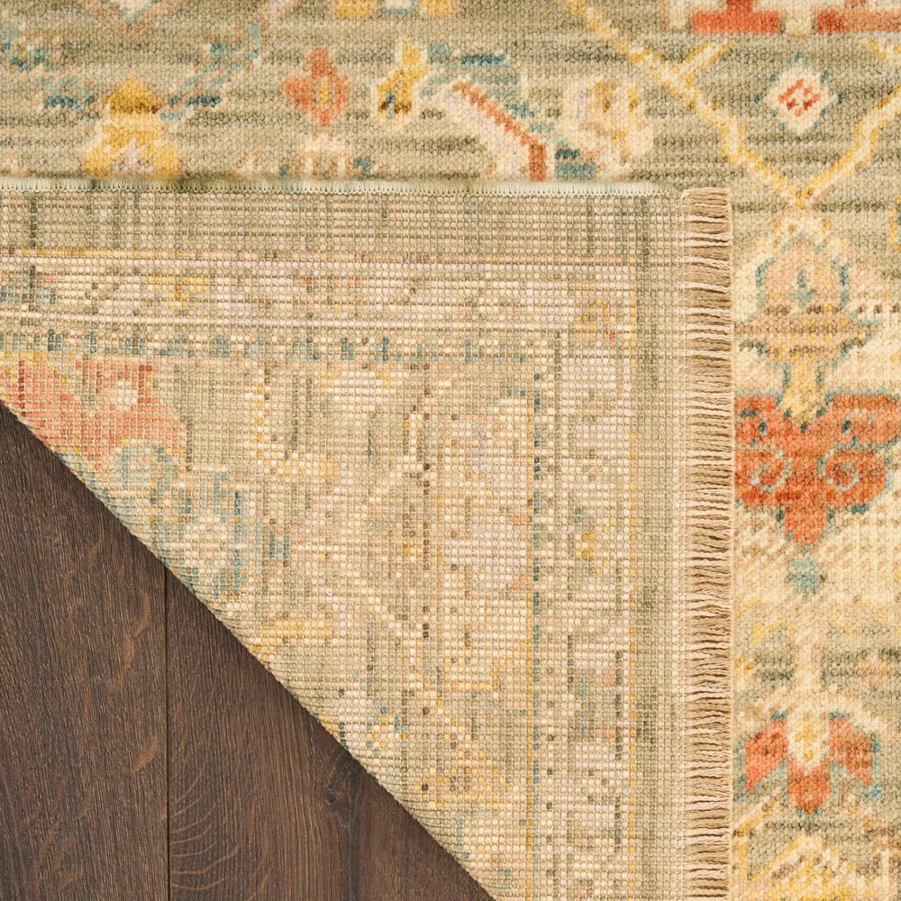 Nourison Antique Bloom Sage and Multicolor 2'4" x 12' Runner, , large