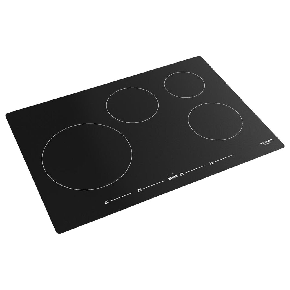 Fulgor Milano 30&quot; Induction Cooktop with Brushed Aluminum Trim in Black, , large