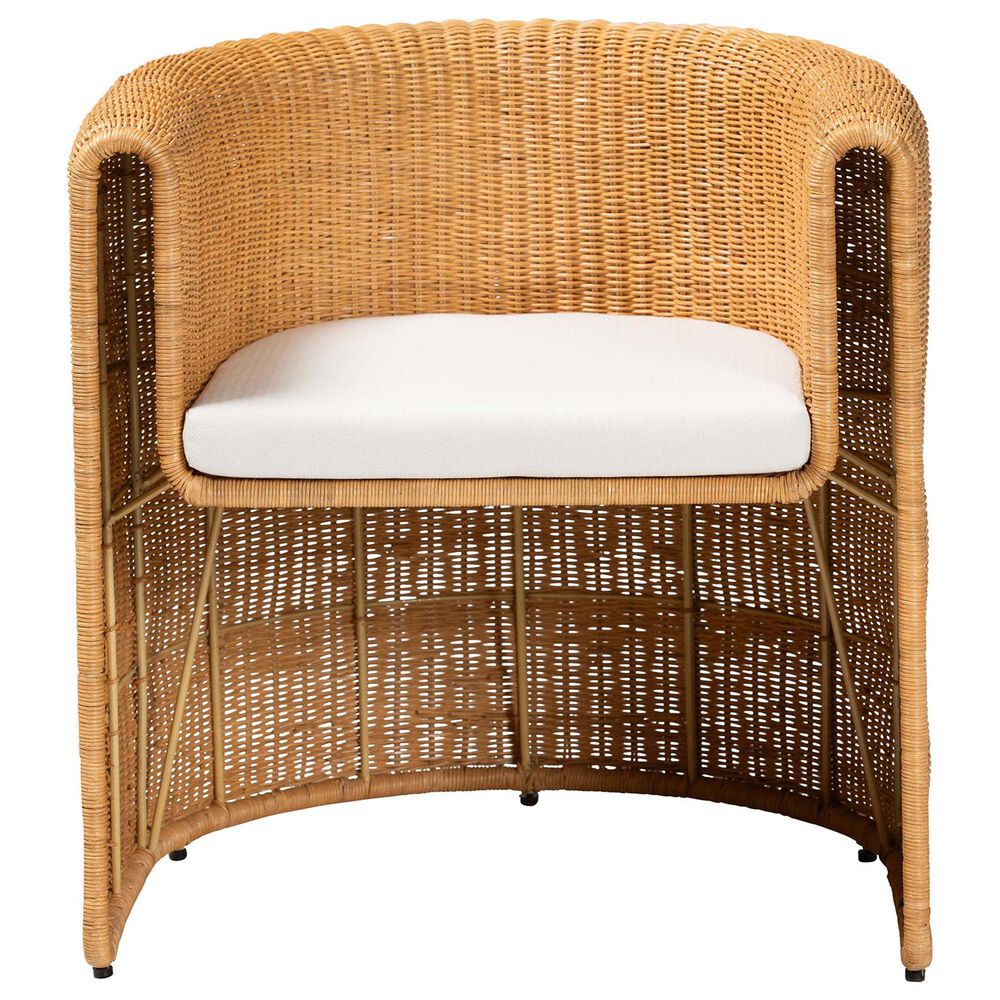 Baxton Studio Carina Arm Chair in Light Honey, , large